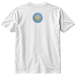 Remera de algodón Unisex -CORAZON ALBICELESTE E007 - Imagen 2
