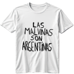 Remera de algodón Unisex -¨LAS MALVINAS SON ARGENTINAS¨ E001-E002